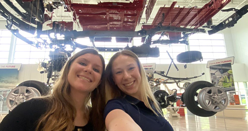 she interned at Toyota Motor Manufacturing Indiana.